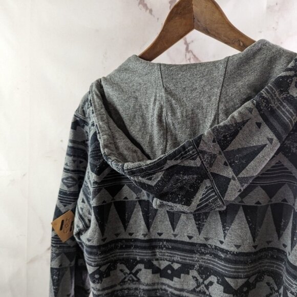Kavu One Piece Size XXS Gray Sweatshirt Pajama Hoodie Jumpsuit Ernesto Geometric - Picture 7 of 13